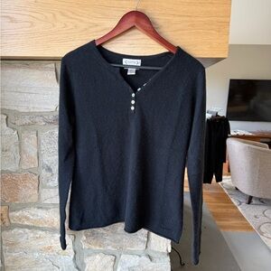 Nanette Lepore Black 2Ply Cashmere sweater size L